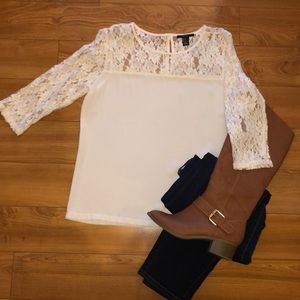 Never worn beautiful lace detailed top